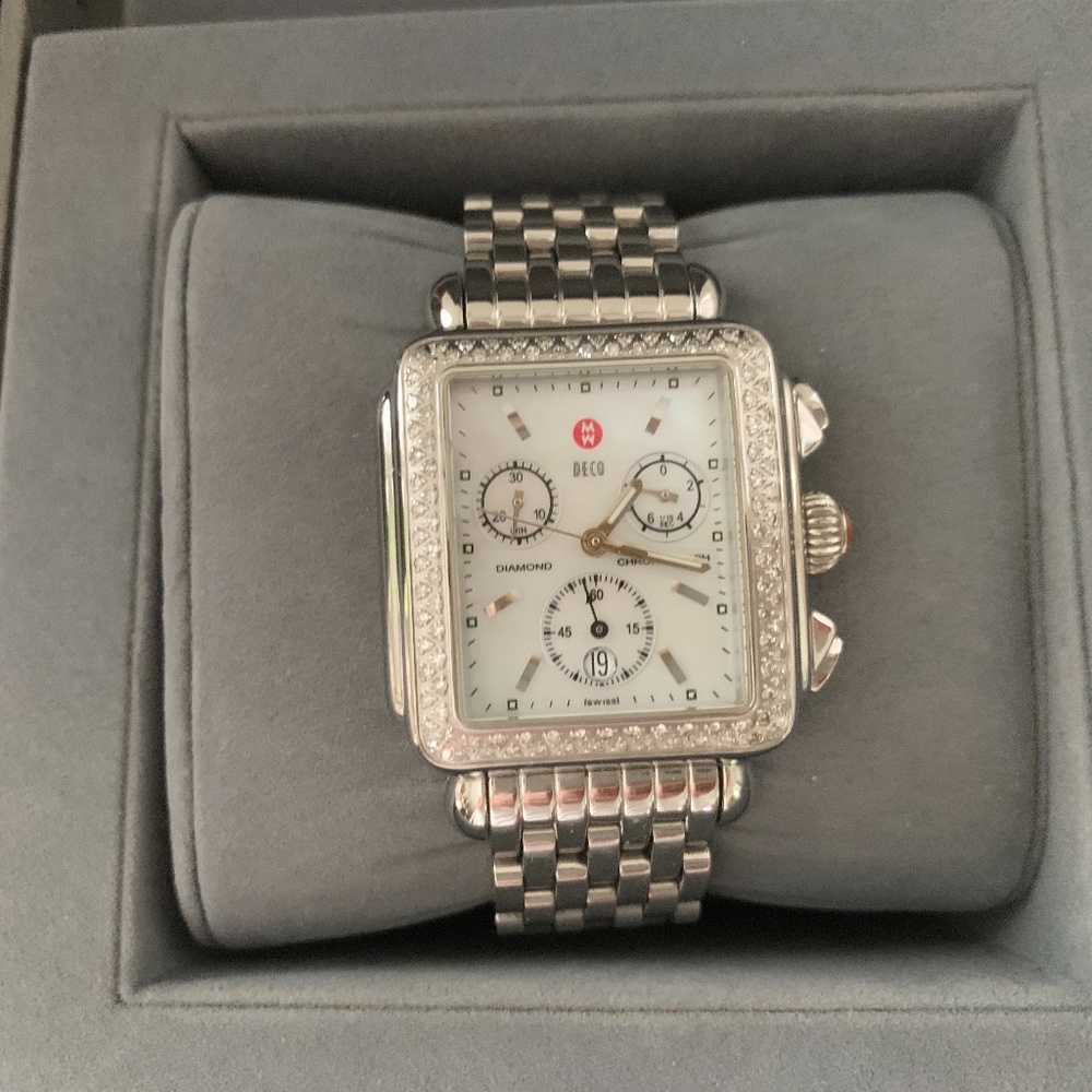 Michele Deco Watch SS with Diamonds